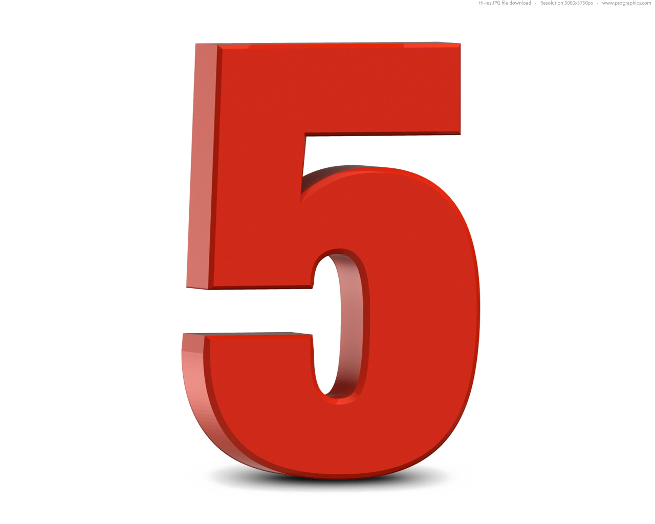 Number 5 PNG Transparent Images, Pictures, Photos 5-Star Labor Lawyer in Los Angeles for Wage Disputes